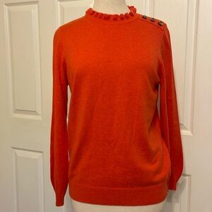 Loft Orange Sweater with cotton/rayon/nylon blend for s soft touch - size Med